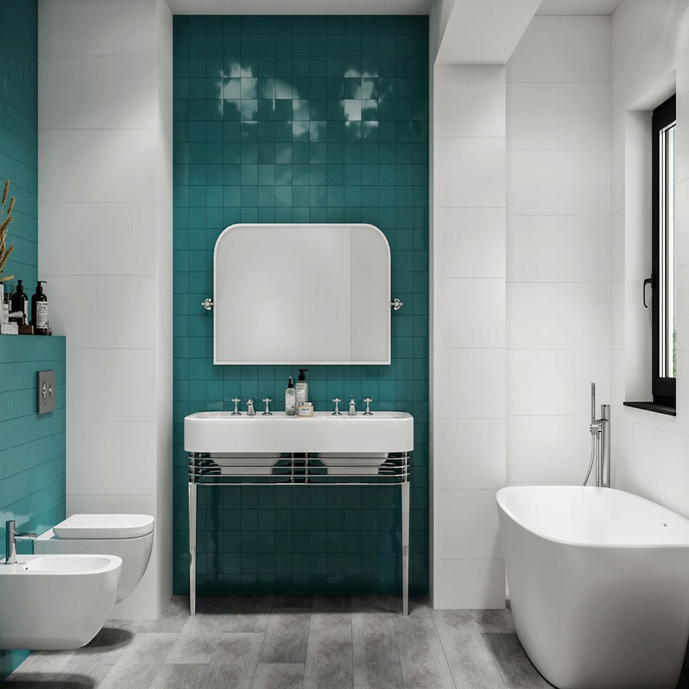 teal bathroom