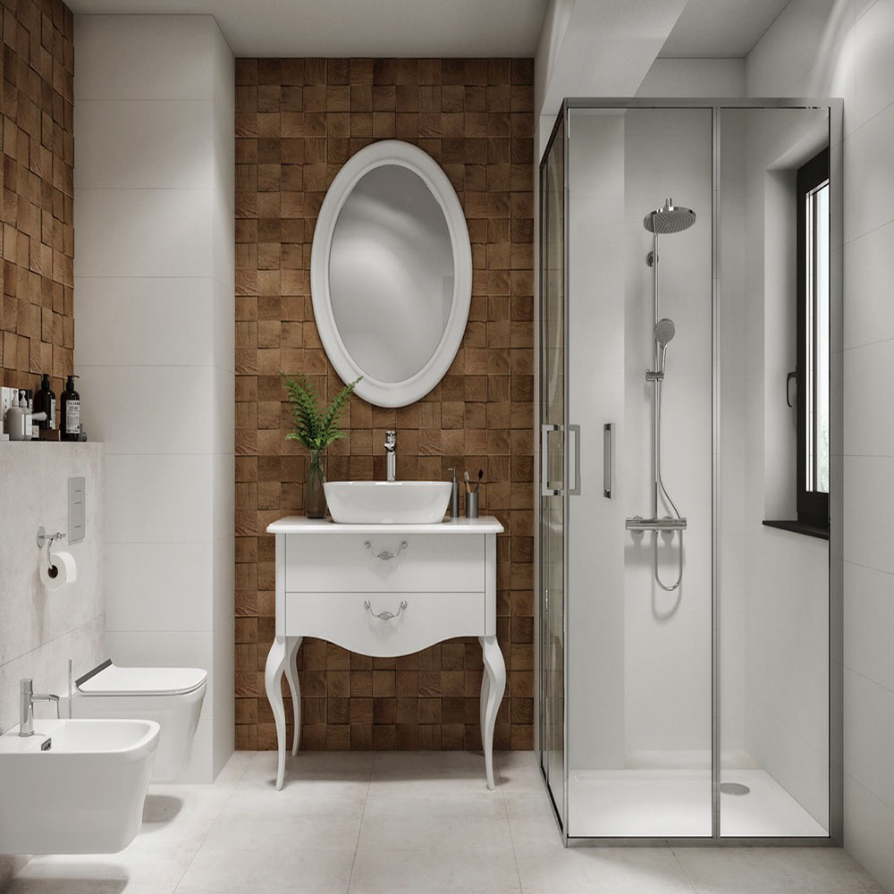 white and wood bathroom