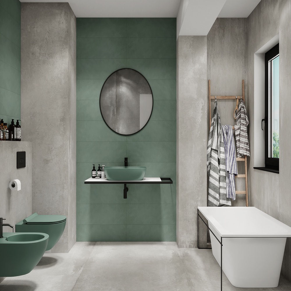 green bathroom