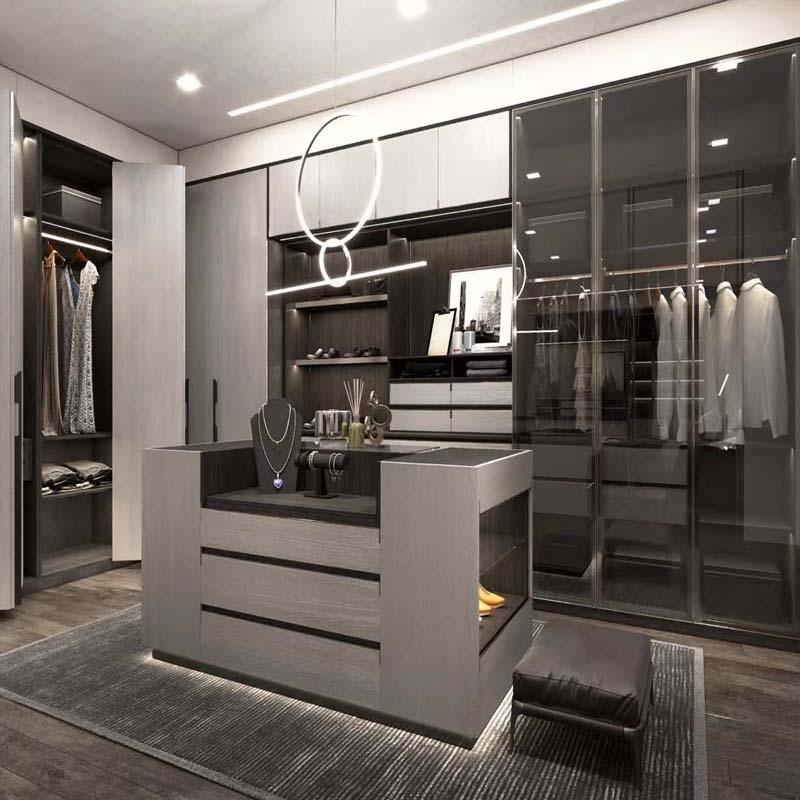 grey modern style wardrobe