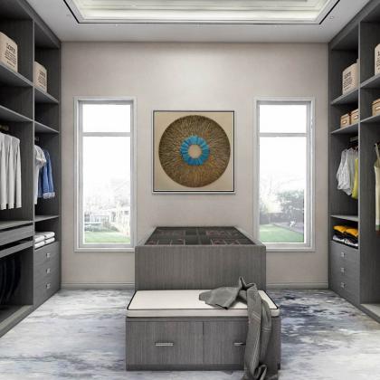 grey color modern wardrobe