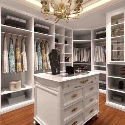 solid wood shaker door walk in closet